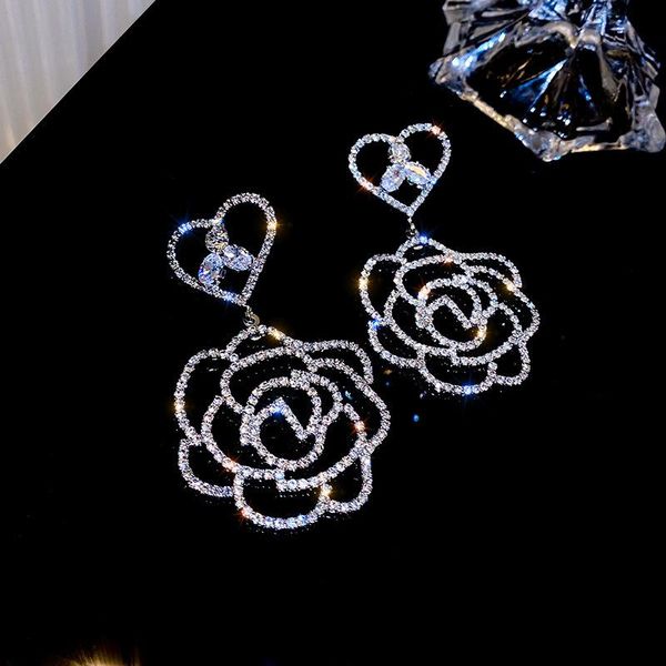 dangle & chandelier hollow rose rhinestone drop earrings for women oversize flower crystal weddings jewelry, Silver
dangle & chandelier hollow rose rhinestone drop earrings for women oversize flower crystal weddings jewelry, Silver