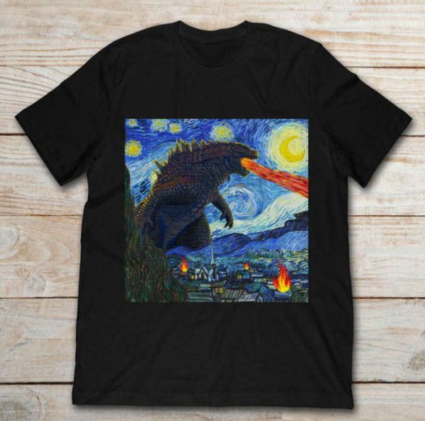 r1 king of the monsters and starry night mashup black t-shirt s-6xl, White;black
r1 king of the monsters and starry night mashup black t-shirt s-6xl, White;black
