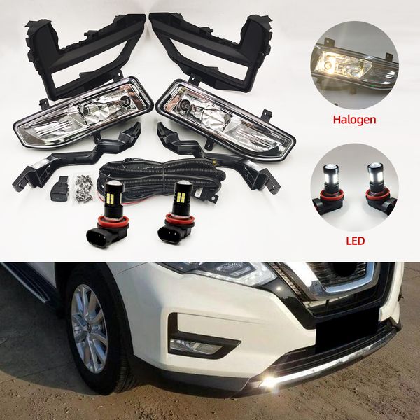 1set fog lights for nissan xtrail t32 2017 2018 2019 2020 led fog lamp rogue x-trail foglights bracket harness cover grill bezel 
1set fog lights for nissan xtrail t32 2017 2018 2019 2020 led fog lamp rogue x-trail foglights bracket harness cover grill bezel