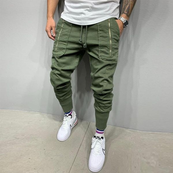 men's pants mens joggers casual cargo thin sportswear bottoms skinny sweatpants zipper patch pocket elastic foot men trousers, Black
men's pants mens joggers casual cargo thin sportswear bottoms skinny sweatpants zipper patch pocket elastic foot men trousers, Black