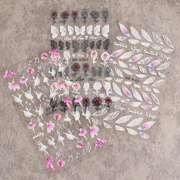 nail art kits 1 sheet 5d rose flower butterfly stickers multi-style daisy pattern for manicure diy sliders
nail art kits 1 sheet 5d rose flower butterfly stickers multi-style daisy pattern for manicure diy sliders