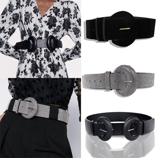 belts 2021 women wide belt pu leather for ladies design waistband shiny diamond studded waist straps ceinture femme, Black;brown
belts 2021 women wide belt pu leather for ladies design waistband shiny diamond studded waist straps ceinture femme, Black;brown