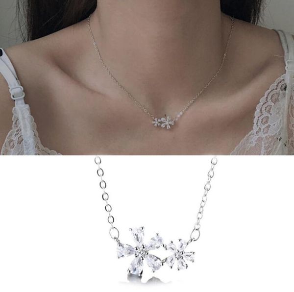 pendant necklaces hfarich collier femme dainty crystal double flower pendants for women ladies bridal wedding jewelry wholesale, Silver
pendant necklaces hfarich collier femme dainty crystal double flower pendants for women ladies bridal wedding jewelry wholesale, Silver