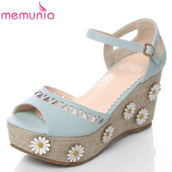 sandals sweet summer women wedges high shoes platform pu leather ethnic style flower casual woman 055r, Black
sandals sweet summer women wedges high shoes platform pu leather ethnic style flower casual woman 055r, Black