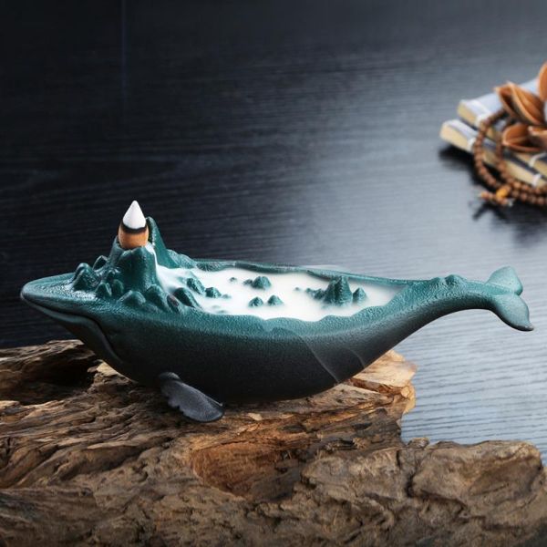 1pc whale shaped censer backflow incense burner decorative household furnishing fragrance lamps
1pc whale shaped censer backflow incense burner decorative household furnishing fragrance lamps