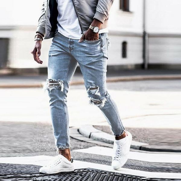 men's jeans vintage ripped mens 2021 autumn casual mid waist slim denim trouser fashion men harajuku patchwork pencil pants streetwear, Blue
men's jeans vintage ripped mens 2021 autumn casual mid waist slim denim trouser fashion men harajuku patchwork pencil pants streetwear, Blue