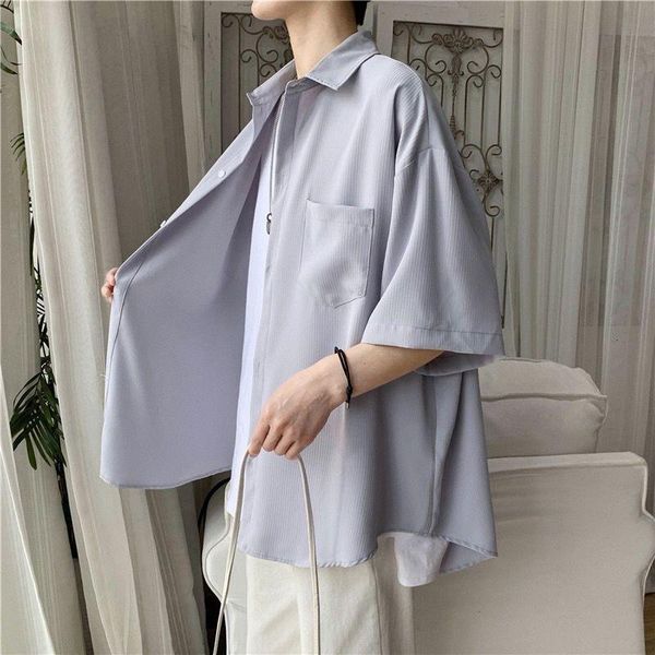 summer short-sleeved shirt men's fashion gray black white casual men streetwear korean loose dress shirts mens plaid, White;black
summer short-sleeved shirt men's fashion gray black white casual men streetwear korean loose dress shirts mens plaid, White;black