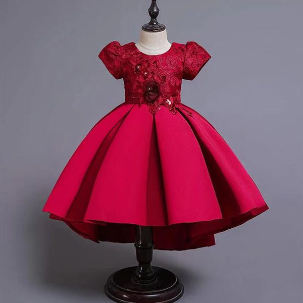 girl's dresses flower girls o-neck short embroidery appliques crystal sequined knee-length beading luxury kids party princess gown f599, Red;yellow
girl's dresses flower girls o-neck short embroidery appliques crystal sequined knee-length beading luxury kids party princess gown f599, Red;yellow