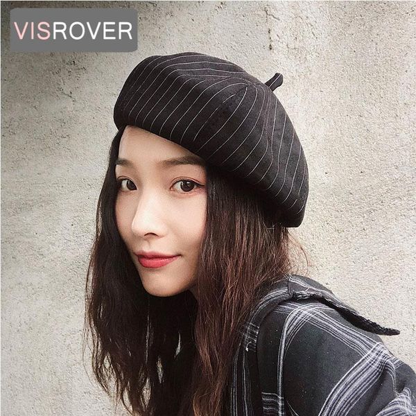 berets visrover 7 colorsways autumn winter striped beret caps hat cotton england british retro women wholesale, Blue;gray
berets visrover 7 colorsways autumn winter striped beret caps hat cotton england british retro women wholesale, Blue;gray