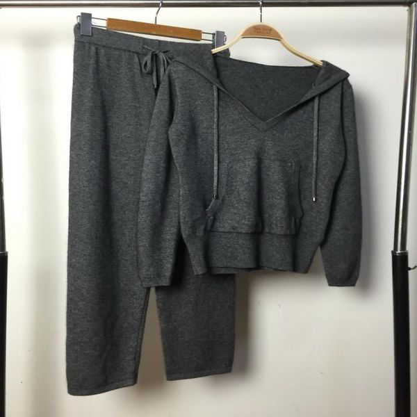 cashmere wool tracksuits customize the european fashionable autumn/winter hooded sweater knitting suit + pants women women's two piece, White
cashmere wool tracksuits customize the european fashionable autumn/winter hooded sweater knitting suit + pants women women's two piece, White