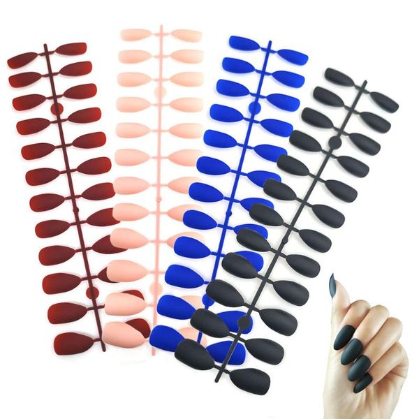 false nails 24pcs matte solid color blue black nail extension full cover coffin stiletto tips, Red;gold
false nails 24pcs matte solid color blue black nail extension full cover coffin stiletto tips, Red;gold