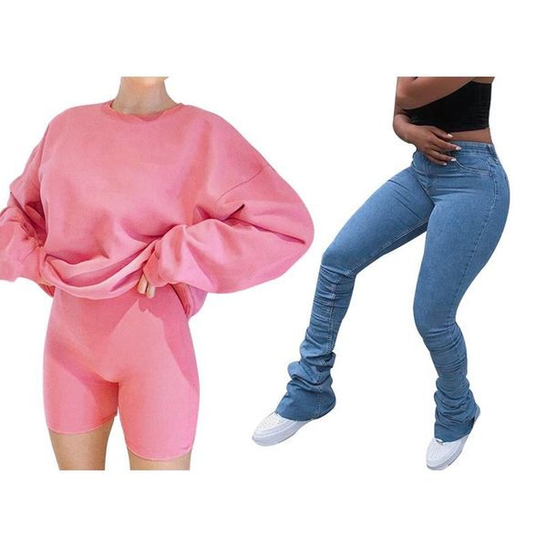women's jeans 1 pcs women mid waist front zipper light blue & set letter embroidery pullovers loose sweatshirts pink
women's jeans 1 pcs women mid waist front zipper light blue & set letter embroidery pullovers loose sweatshirts pink