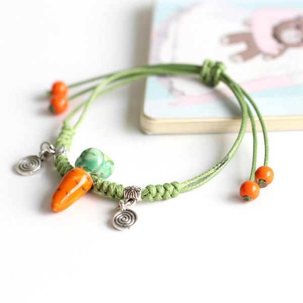 charm bracelets small carrots pattern ceramic bracelet handmade lovely fashion jewelry green rope cartoon style women cute adorn article, Golden;silver
charm bracelets small carrots pattern ceramic bracelet handmade lovely fashion jewelry green rope cartoon style women cute adorn article, Golden;silver
