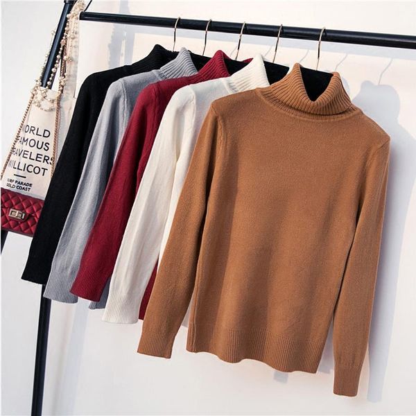 women's sweaters stretch women turtleneck pullovers soft primer shirt long sleeve korean slim-fit tight sweater 2021 autumn winter soli, White;black
women's sweaters stretch women turtleneck pullovers soft primer shirt long sleeve korean slim-fit tight sweater 2021 autumn winter soli, White;black