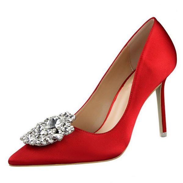 dress shoes women's pumps 2021 summer solid color heel fashion pointed diamond buckle silk satin rhinestone single g0062, Black
dress shoes women's pumps 2021 summer solid color heel fashion pointed diamond buckle silk satin rhinestone single g0062, Black