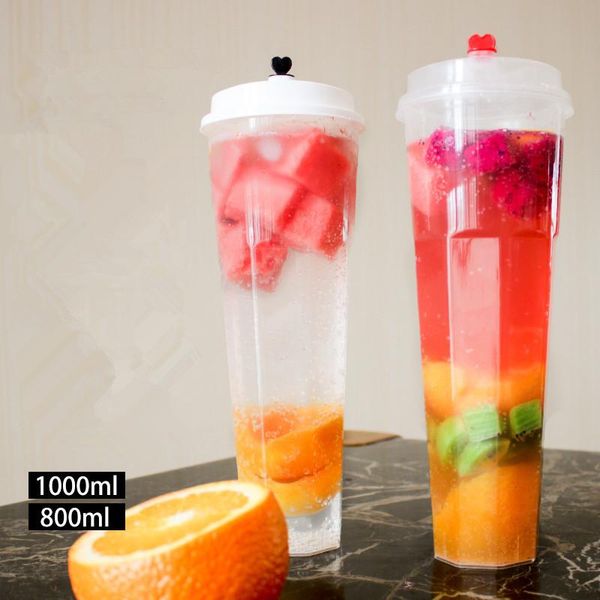 disposable cups & straws 50pcs 1000ml high capacity transparent plastic cup party favor cold drink juice beverage packaigng with cover
disposable cups & straws 50pcs 1000ml high capacity transparent plastic cup party favor cold drink juice beverage packaigng with cover