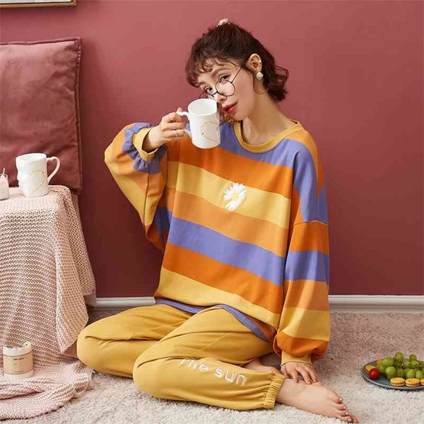 nightwa women pajamas set autumn new cartoon daisy printed long sleeve cute sleepwear casual homewear female pyjamas night suit 210330, Black;red
nightwa women pajamas set autumn new cartoon daisy printed long sleeve cute sleepwear casual homewear female pyjamas night suit 210330, Black;red