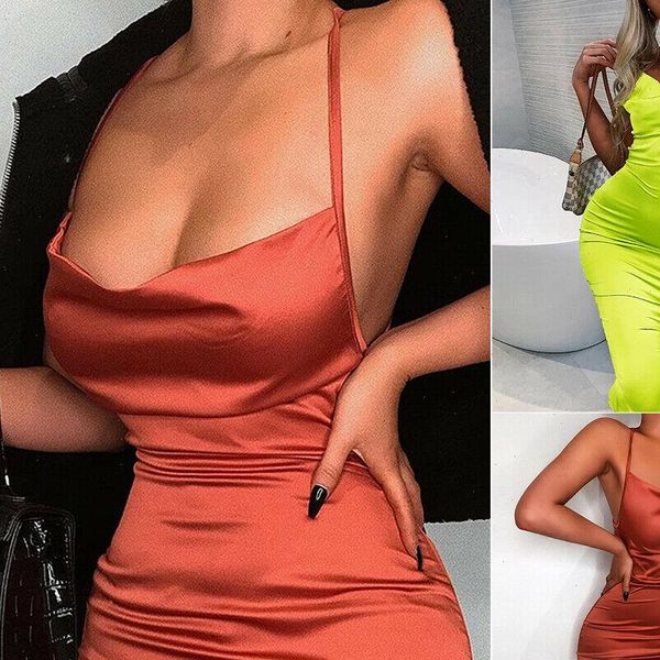 sling satin silk womens dress slip strappy backless sleeveless party midi, Black;gray
sling satin silk womens dress slip strappy backless sleeveless party midi, Black;gray