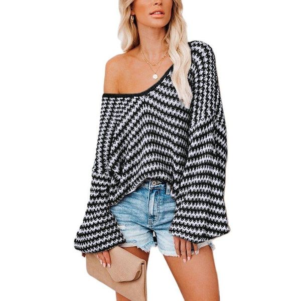 women's sweaters lantern sleeve oversized sweater women striped loose boho jumper knitwear fashion autumn winter pullover female cloth, White;black
women's sweaters lantern sleeve oversized sweater women striped loose boho jumper knitwear fashion autumn winter pullover female cloth, White;black