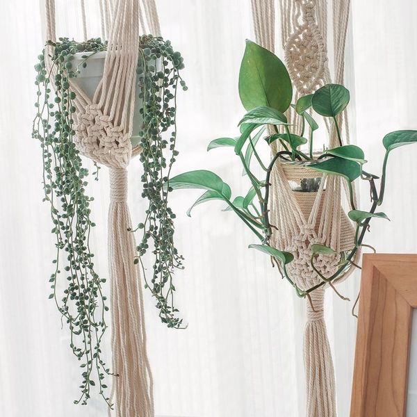 handmade macrame plant hanger vintage cotton flowerpot holder indoor wall hanging basket boho wedding home decor other garden supplies
handmade macrame plant hanger vintage cotton flowerpot holder indoor wall hanging basket boho wedding home decor other garden supplies