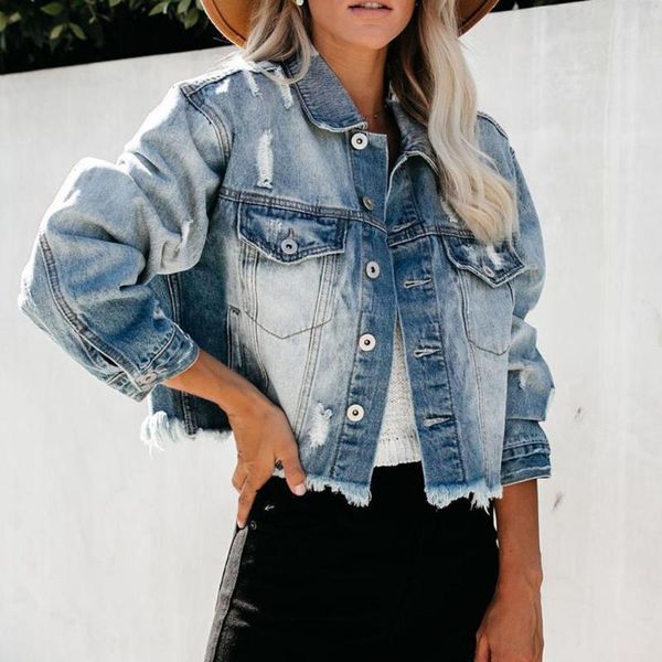 women's jackets jeans jacket long sleeve women ripped denim coat trendy autumn classic for dating wearing, Black;brown
women's jackets jeans jacket long sleeve women ripped denim coat trendy autumn classic for dating wearing, Black;brown