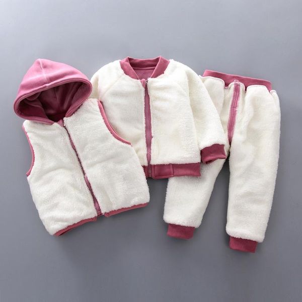 clothing sets add velvet thick 3pcs/suit autumn casual warm children clothes boys girls cartoon bear tracksuit kids winter sport set 2 3 4 5, White
clothing sets add velvet thick 3pcs/suit autumn casual warm children clothes boys girls cartoon bear tracksuit kids winter sport set 2 3 4 5, White