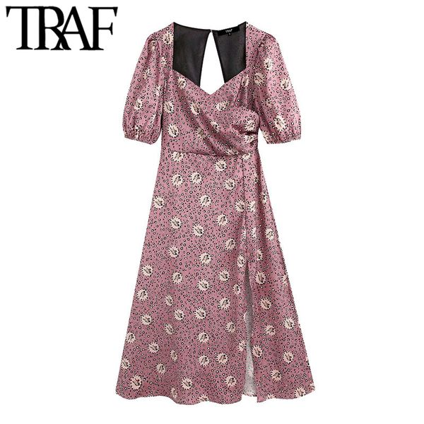 traf women chic fashion animal print pleated midi dress vintage v neck puff sleeve split female dresses vestidos mujer 210415, Black;gray
traf women chic fashion animal print pleated midi dress vintage v neck puff sleeve split female dresses vestidos mujer 210415, Black;gray