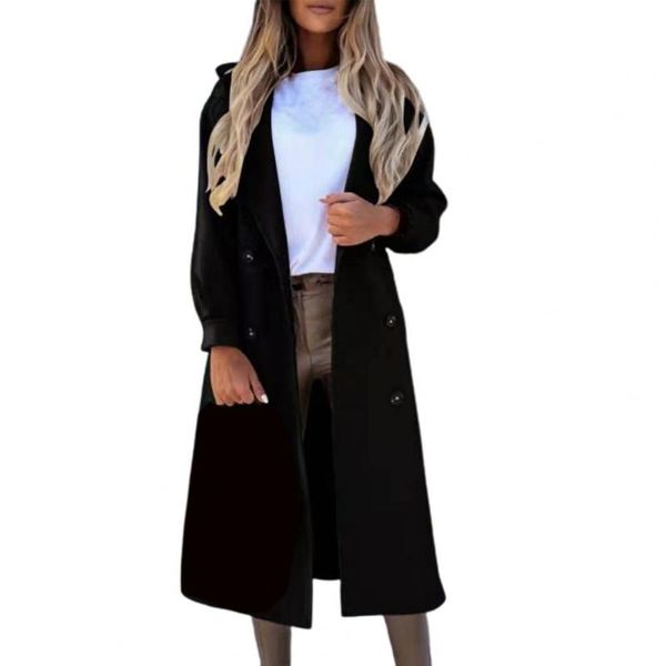 women's trench coats women long coat solid color double breasted autumn winter warm suit collar sleeve overcoat for office, Tan;black
women's trench coats women long coat solid color double breasted autumn winter warm suit collar sleeve overcoat for office, Tan;black