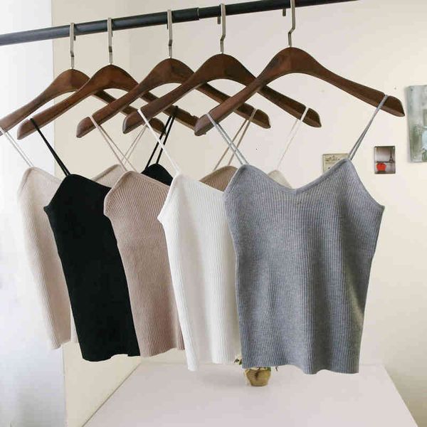 women's tanks & camis spring summer fashion knitted camisole women casual v-neck solid tank basic cami vest crop femme high elasticity, White
women's tanks & camis spring summer fashion knitted camisole women casual v-neck solid tank basic cami vest crop femme high elasticity, White