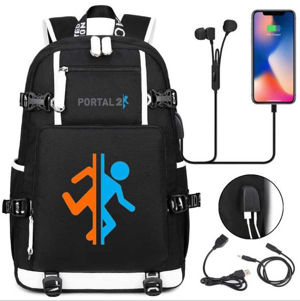 backpack portal companion cube canvas travel bag school usb charging shoulder teenagers laprucksacks
backpack portal companion cube canvas travel bag school usb charging shoulder teenagers laprucksacks