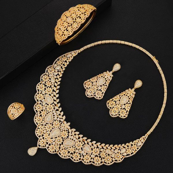 earrings & necklace godki luxury maxi size 4pcc african bridal jewelry sets for women cubic zirconia crystal cz dubai set gifts, Silver
earrings & necklace godki luxury maxi size 4pcc african bridal jewelry sets for women cubic zirconia crystal cz dubai set gifts, Silver