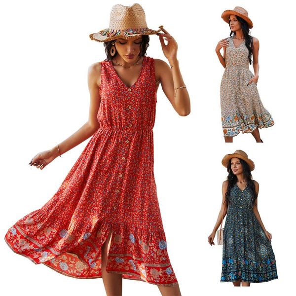 casual dresses fashion women v neck swing tank dress sleeveless bohemian floral print tunic with pocket holiday travel spring summer, Black;gray
casual dresses fashion women v neck swing tank dress sleeveless bohemian floral print tunic with pocket holiday travel spring summer, Black;gray