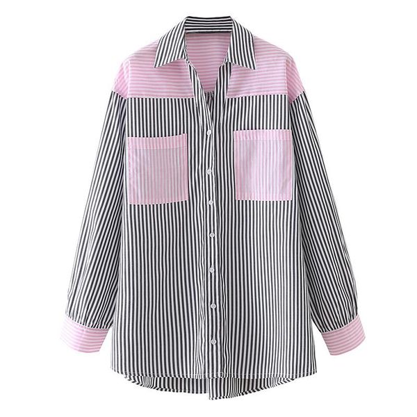 women's blouses & shirts yenkye vintage hit color striped blouse shirt women lapel collar pockets oversize ropa mujer streetwear autumn, White
women's blouses & shirts yenkye vintage hit color striped blouse shirt women lapel collar pockets oversize ropa mujer streetwear autumn, White