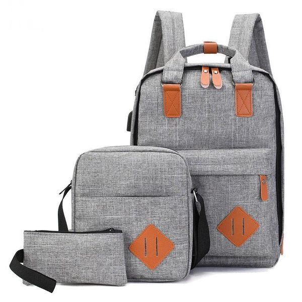 backpack men's bag male polyester lapcomputer bags high school student college students usb charging 3 pieces
backpack men's bag male polyester lapcomputer bags high school student college students usb charging 3 pieces