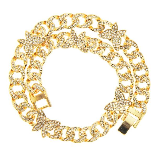 chains european and american personality men women jewelry full diamond cuban butterfly necklace rhinestone clavicle chain bracelet, Silver
chains european and american personality men women jewelry full diamond cuban butterfly necklace rhinestone clavicle chain bracelet, Silver