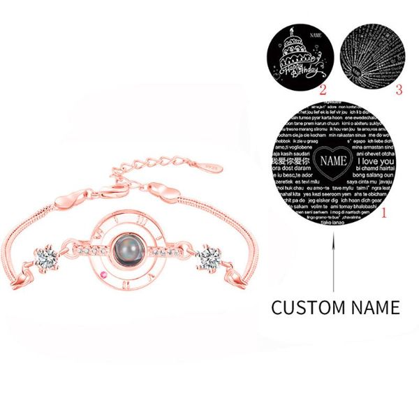 women's projection bracelet 925 silver 100 languages i love you custom name charm holiday gift for girls #30 link, chain, Black
women's projection bracelet 925 silver 100 languages i love you custom name charm holiday gift for girls #30 link, chain, Black