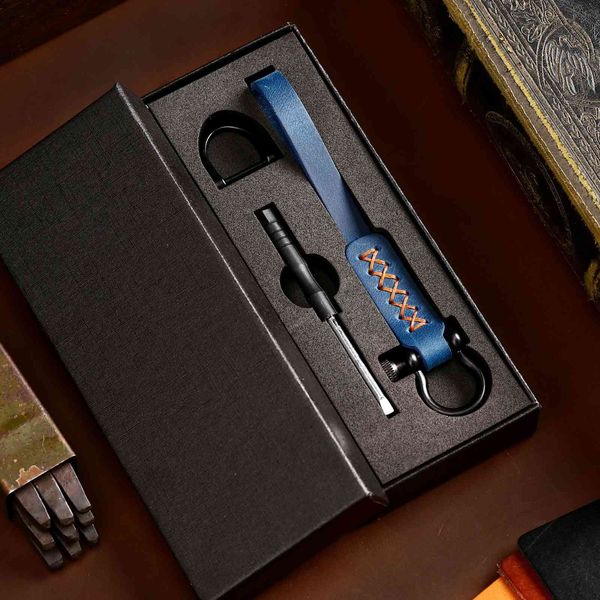 key chain creative car multifunctional leather handmade long rope high-end gift box personalized, Silver
key chain creative car multifunctional leather handmade long rope high-end gift box personalized, Silver