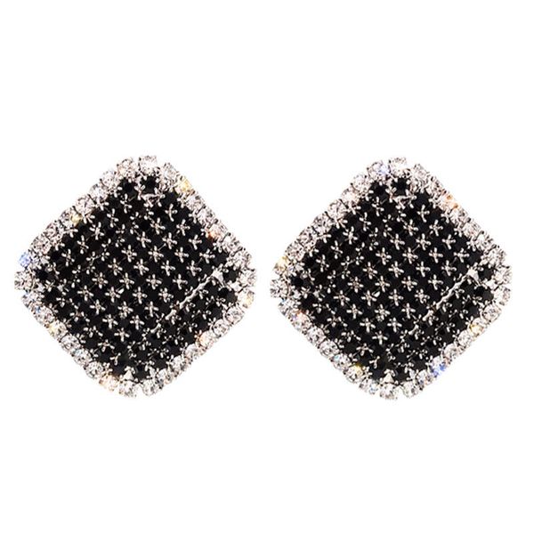 square design full of crystals stud earring in black by alloy & 925 silver piercing pin for women, Golden;silver
square design full of crystals stud earring in black by alloy & 925 silver piercing pin for women, Golden;silver