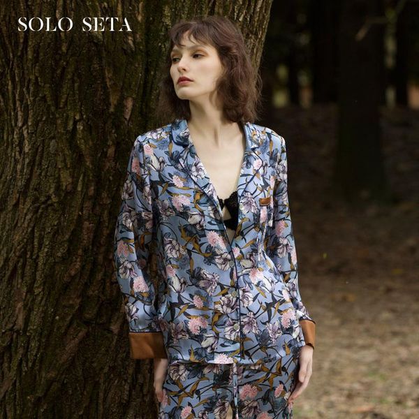 soloseta silk home suit women's printing 100% pajamas long sleeve comfortable and elegant wear sleepwear, Black;red
soloseta silk home suit women's printing 100% pajamas long sleeve comfortable and elegant wear sleepwear, Black;red