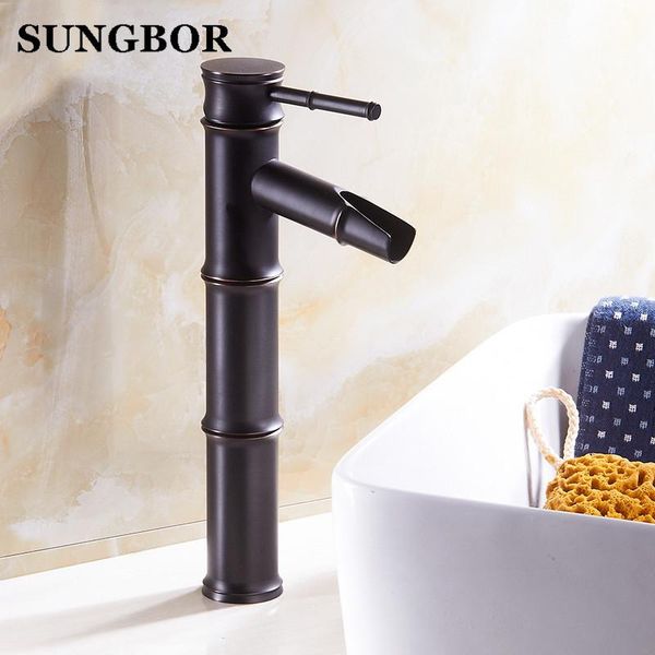 bathroom sink faucets black oil rubbed bronze bamboo shape basin faucet /single handle single hole deck mounted vessel mixer taps 
bathroom sink faucets black oil rubbed bronze bamboo shape basin faucet /single handle single hole deck mounted vessel mixer taps