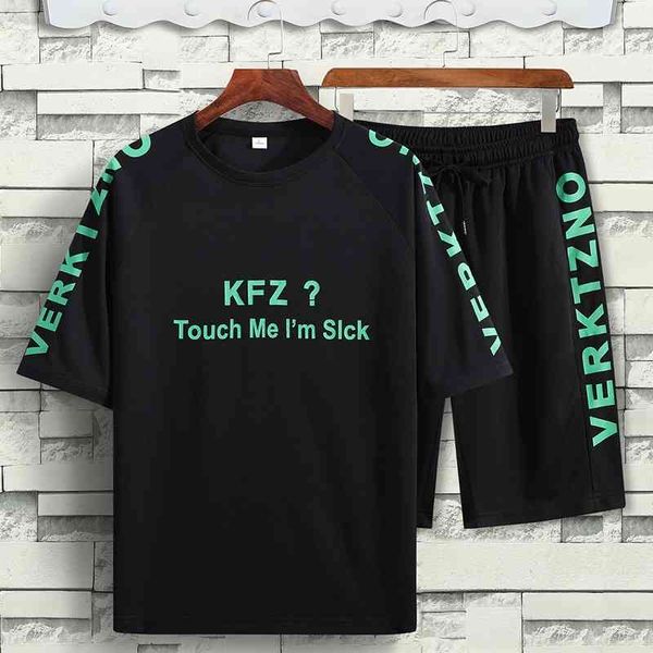 short sleeve t-shirt summer fat men's fashion brand plus size youth sports leisure two piece ice silk suit, Gray
short sleeve t-shirt summer fat men's fashion brand plus size youth sports leisure two piece ice silk suit, Gray