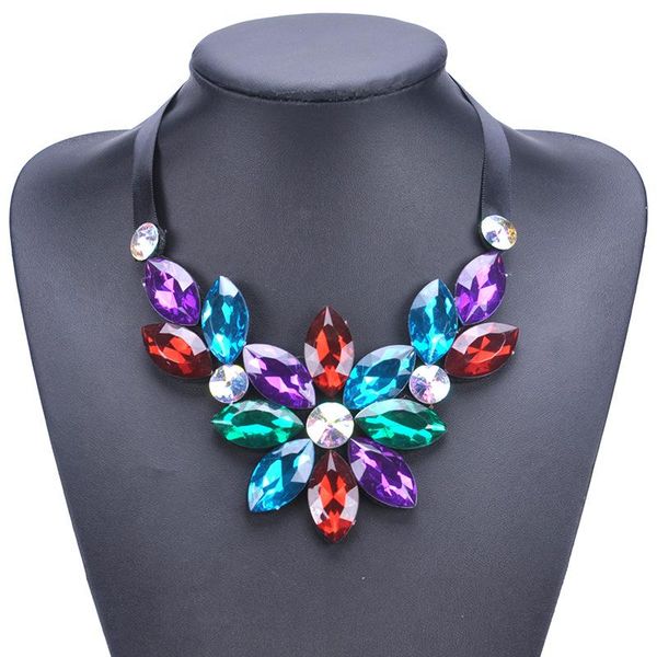 ribbon with acrylic pendant necklace false collar for woman jewelry necklaces, Silver
ribbon with acrylic pendant necklace false collar for woman jewelry necklaces, Silver