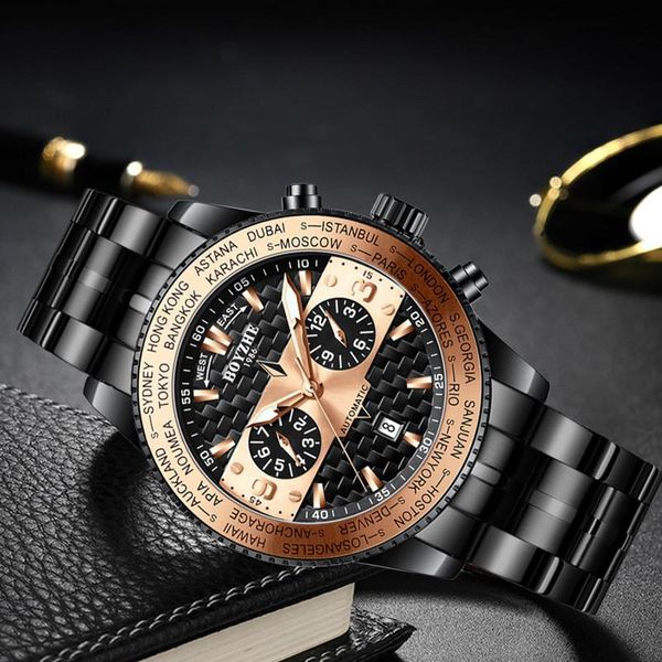 wristwatches boyzhe sale men fashion sport watch automatic mechanical wrist multiple time zone display waterproof for, Slivery;brown
wristwatches boyzhe sale men fashion sport watch automatic mechanical wrist multiple time zone display waterproof for, Slivery;brown