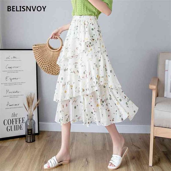 summer women midi skirts korean ruffles bohemian ladies holiday layered irregular beach skirt high waist chic chiffon 210520, Black
summer women midi skirts korean ruffles bohemian ladies holiday layered irregular beach skirt high waist chic chiffon 210520, Black