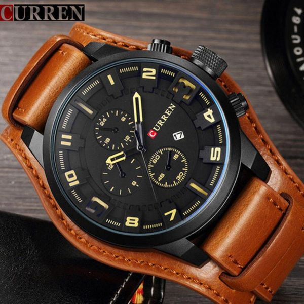 wristwatches curren mens watches brown leather strap quartz watch men military sport drop clock relogio masculino, Slivery;brown
wristwatches curren mens watches brown leather strap quartz watch men military sport drop clock relogio masculino, Slivery;brown