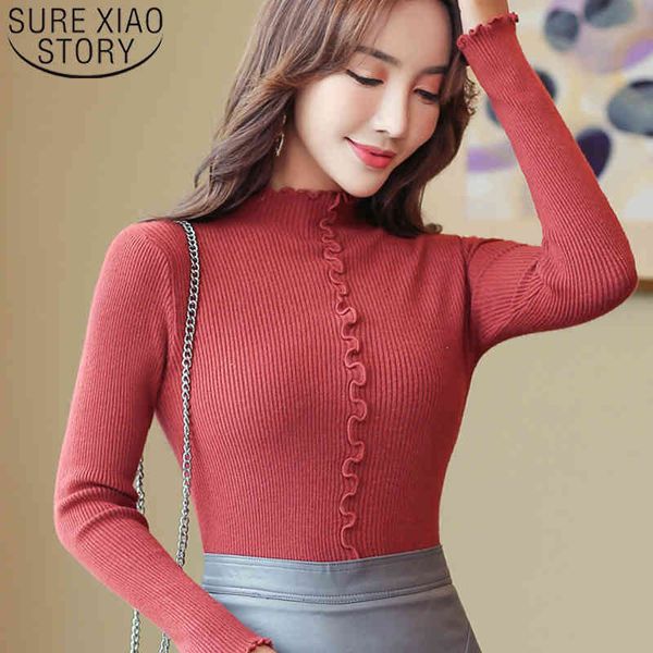 autumn winter women sweaters and pullovers ladies sweater computer knitted ruched solid pink long sleeve 6361 90 210415, White;black
autumn winter women sweaters and pullovers ladies sweater computer knitted ruched solid pink long sleeve 6361 90 210415, White;black