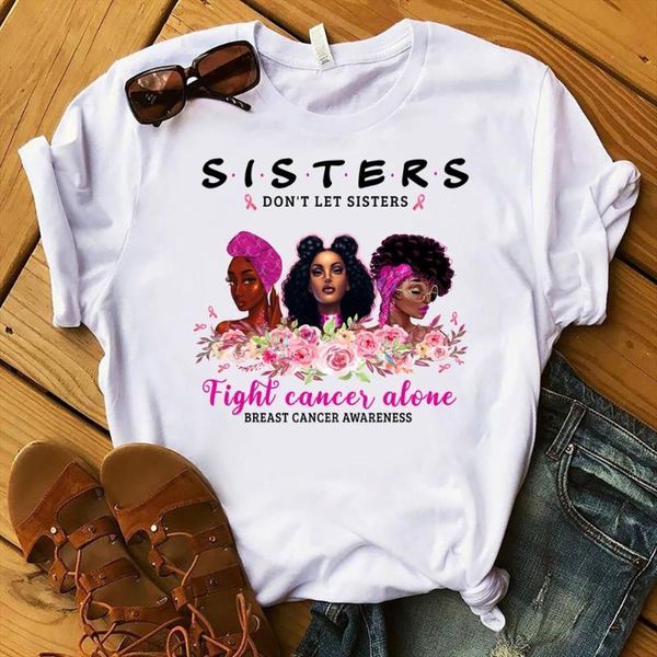 sisters dont let fight cancer alone black girls magic t shirt women vogue educated melanin queen tshirt graphic tee women's t-shirt, White
sisters dont let fight cancer alone black girls magic t shirt women vogue educated melanin queen tshirt graphic tee women's t-shirt, White