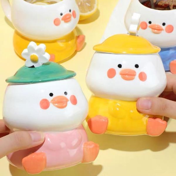 mugs duck mug ceramic drinking cup with lid spoon
mugs duck mug ceramic drinking cup with lid spoon