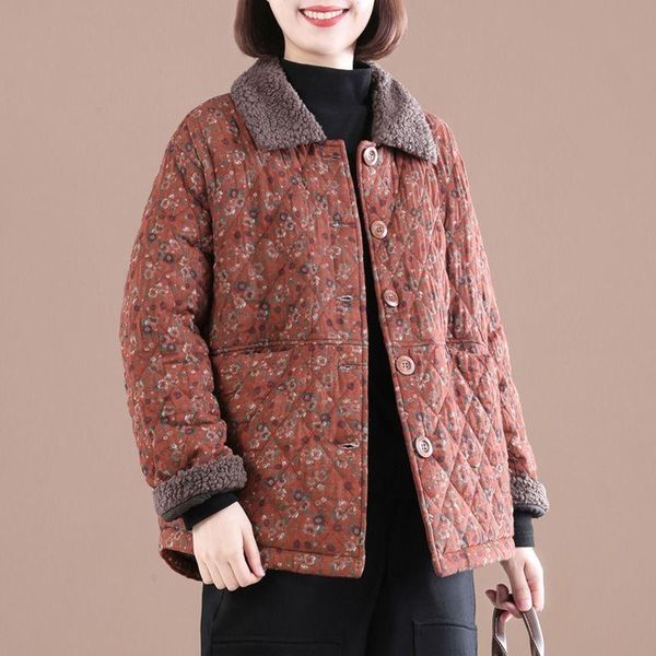 women's jackets 2021 short winter jacket women warm turndown collar cotton padded parkas female loose outwear coats x236, Black;brown
women's jackets 2021 short winter jacket women warm turndown collar cotton padded parkas female loose outwear coats x236, Black;brown