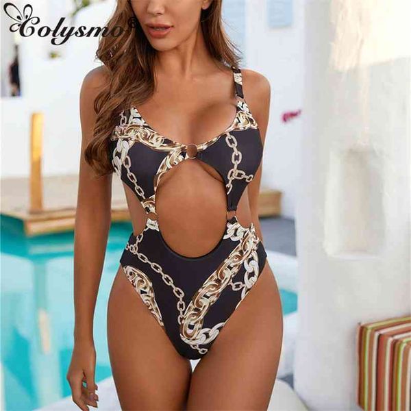 colysmo hollow out swimsuit women chain print bikini push up padded beach wear brazilian monokini black 210527, White;black
colysmo hollow out swimsuit women chain print bikini push up padded beach wear brazilian monokini black 210527, White;black